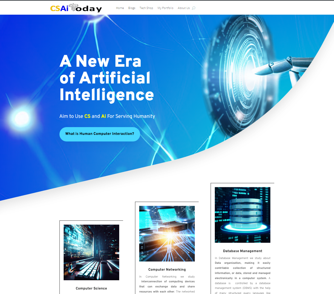 My Own Website about Computer Science and Artificial Intelligence